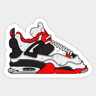 Air Jordan 4 Retro Red Cement Sticker